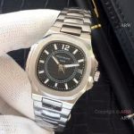 Fake Patek Philippe Nautilus QUARTZ Watches - SS Black Face - Ladies Size